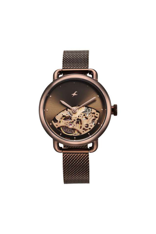Automatics-33.5-mm-Brown-Dial-Stainless-Steel-Analogue-Watch-For-Women---NS6288WM01
