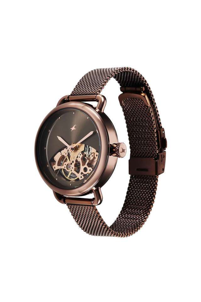 Automatics-33.5-mm-Brown-Dial-Stainless-Steel-Analogue-Watch-For-Women---NS6288WM01