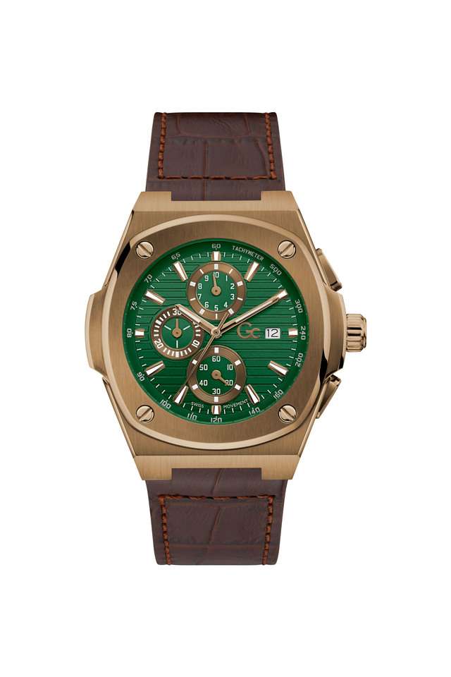 Mens-44-mm-Green-Dial-Stainless-Steel-Analog-Watch