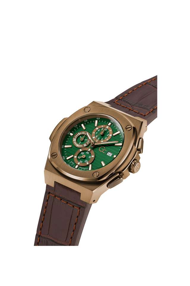 Mens-44-mm-Green-Dial-Stainless-Steel-Analog-Watch