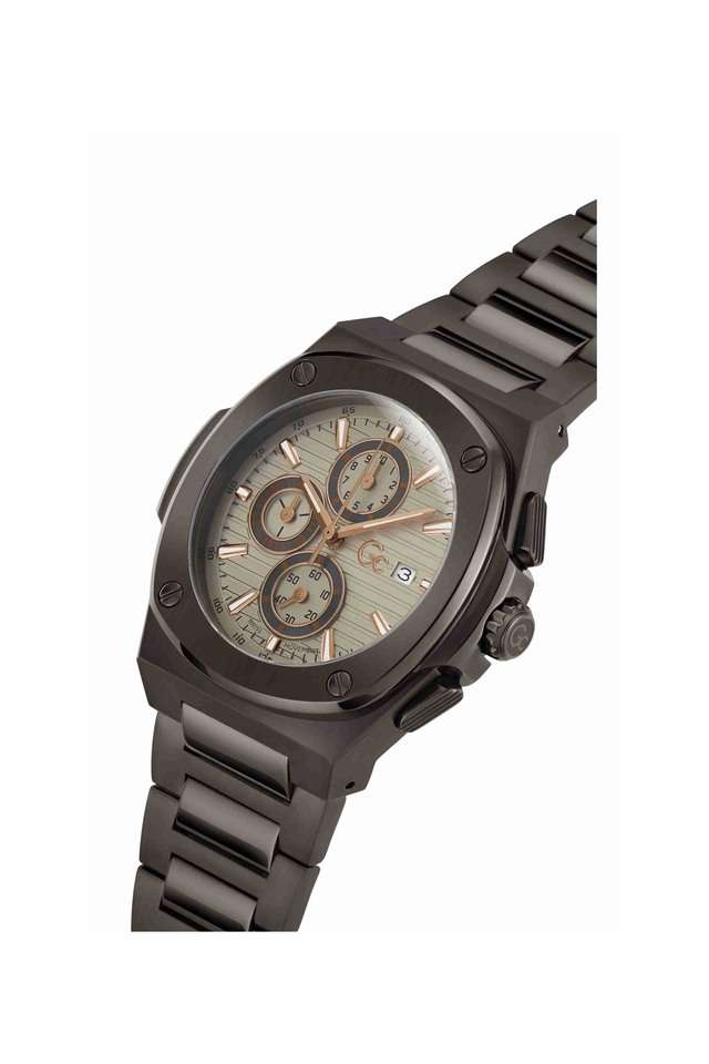 Buy GC NoColour Mens 44 mm Coussin Beige Dial Stainless Steel
