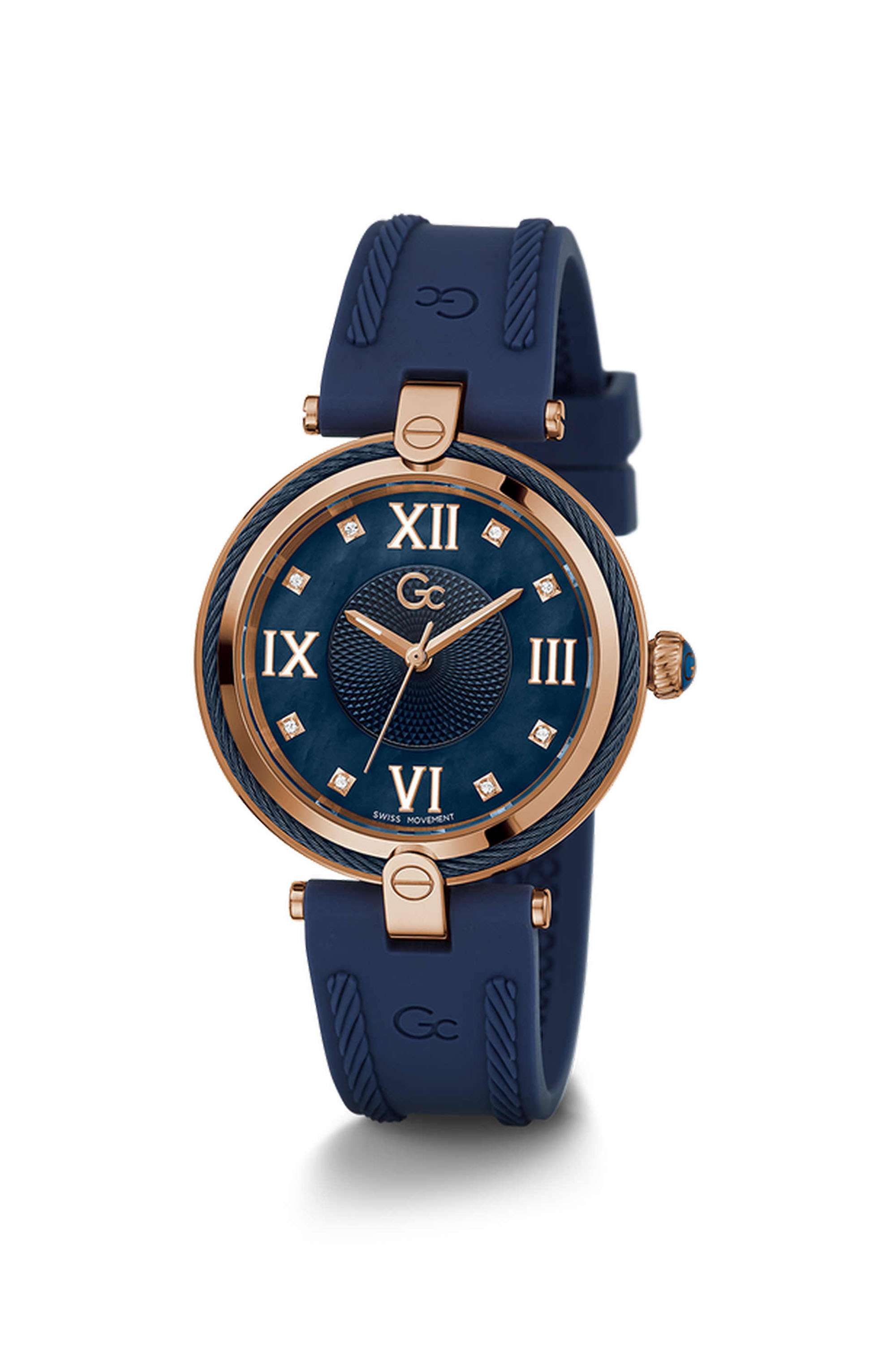 Fusion-36.5-mm-Analogue-Quartz-Watch-For-Women-s---Blue-Dial-with-Blue-Silicone-Strap-(Z15004L7MF)