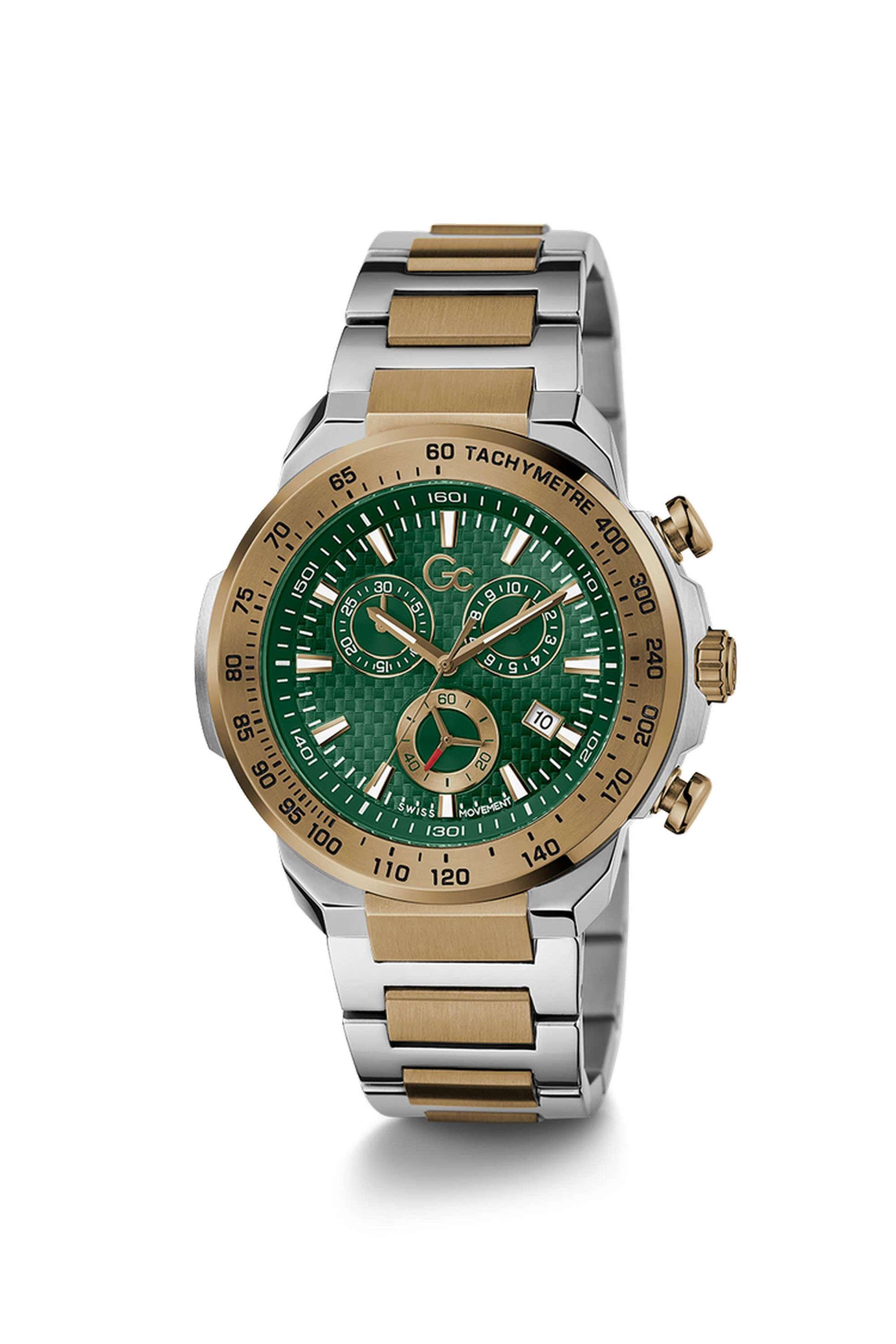 Buy GC green 44 mm Chronograph Quartz Watch For Men's - Green Dial