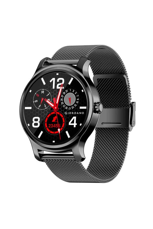Unisex-44-mm-Black-Dial-Mesh-Full-Touch-Smartwatch---GT01-BK