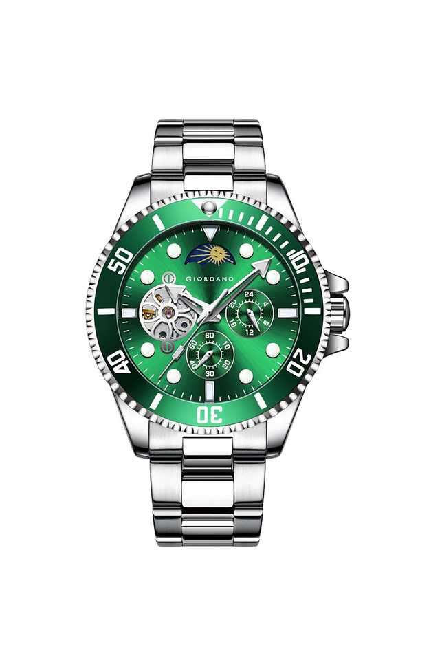 Buy Giordano NoColour 43 mm Green Dial Stainless Steel Analogue