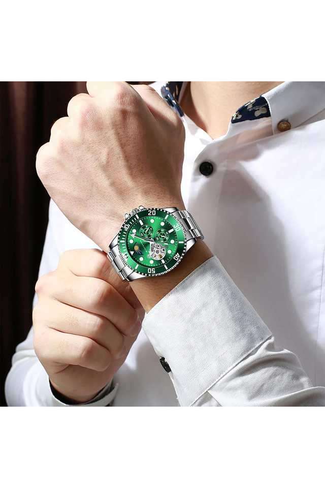 Buy Giordano NoColour 43 mm Green Dial Stainless Steel Analogue