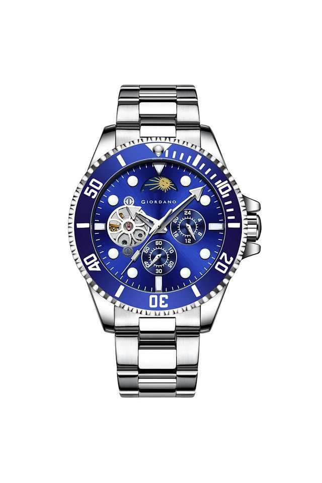 Buy Giordano NoColour 43 mm Blue Dial Stainless Steel Analogue