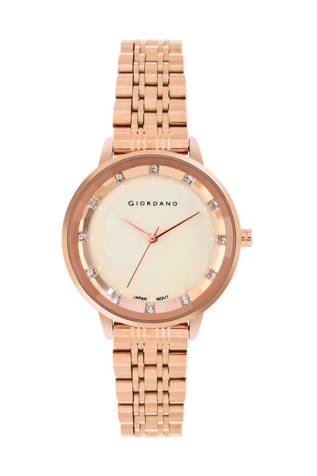 Buy Giordano NoColour 33 mm Rosegold Dial Metal Analog Watch For