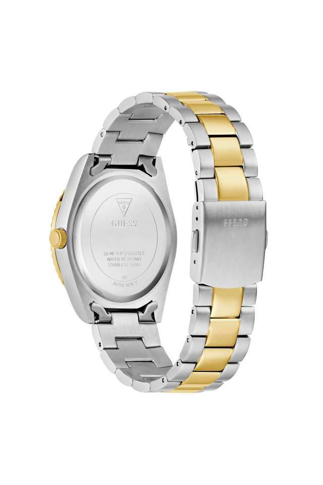 Quartz-42-mm-Yellow-Dial-Stainless-Steel-Analogue-Wrist-Watch-for-Men---GW0265G14