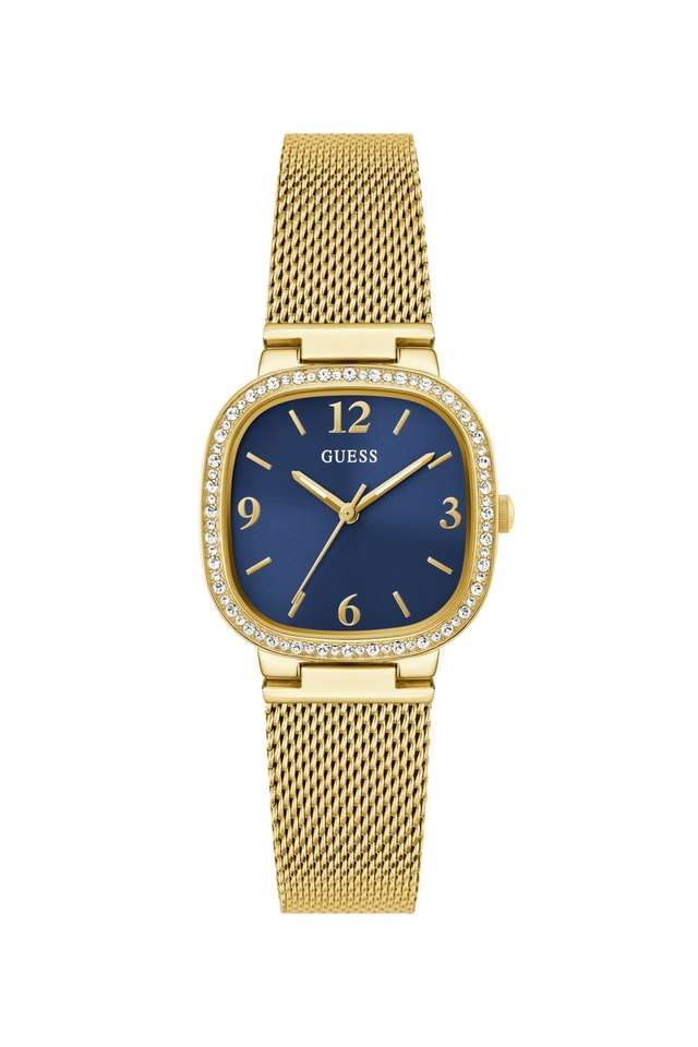 Dress-32-mm-Blue-Dial-Gold-Plated-Analogue-Wrist-Watch-for-Women---GW0354L6