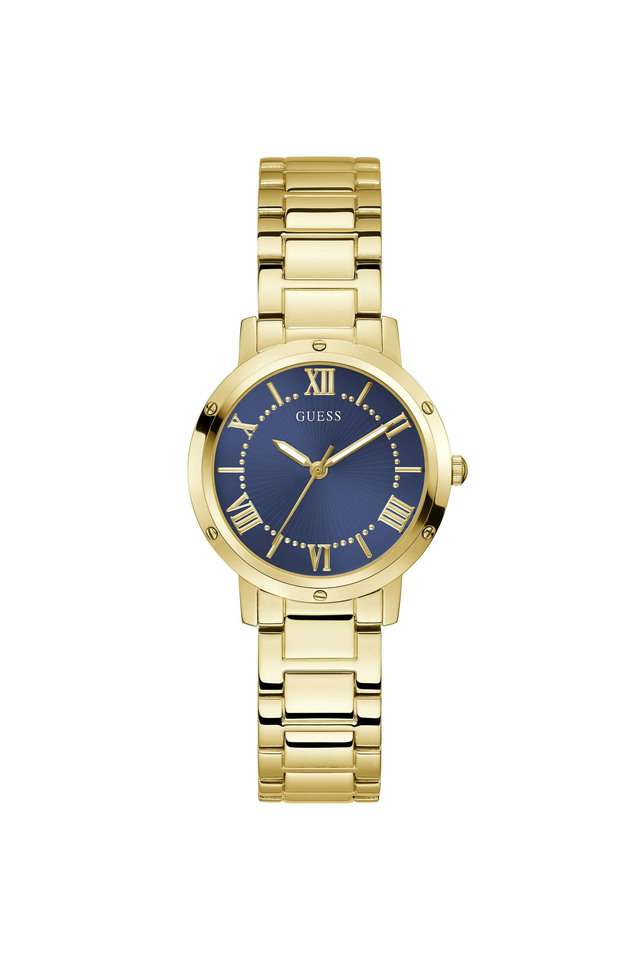 Quartz-34-mm-Blue-Dial-Gold-Analogue-Wrist-Watch-for-Women---GW0404L4