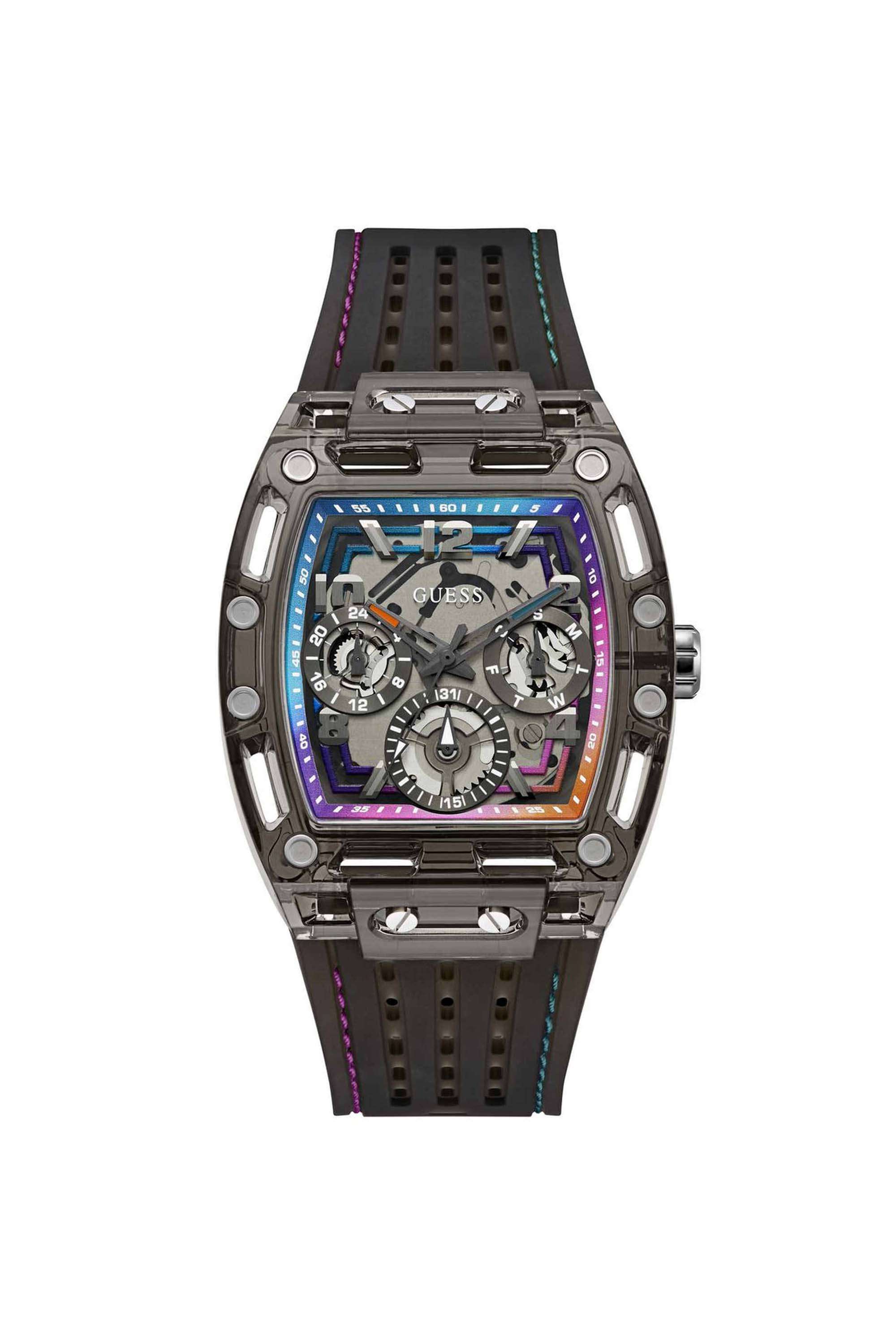 Trend-42-mm-Black-Dial-Silicone-Analogue-Watch-For-Men---GW0499G14