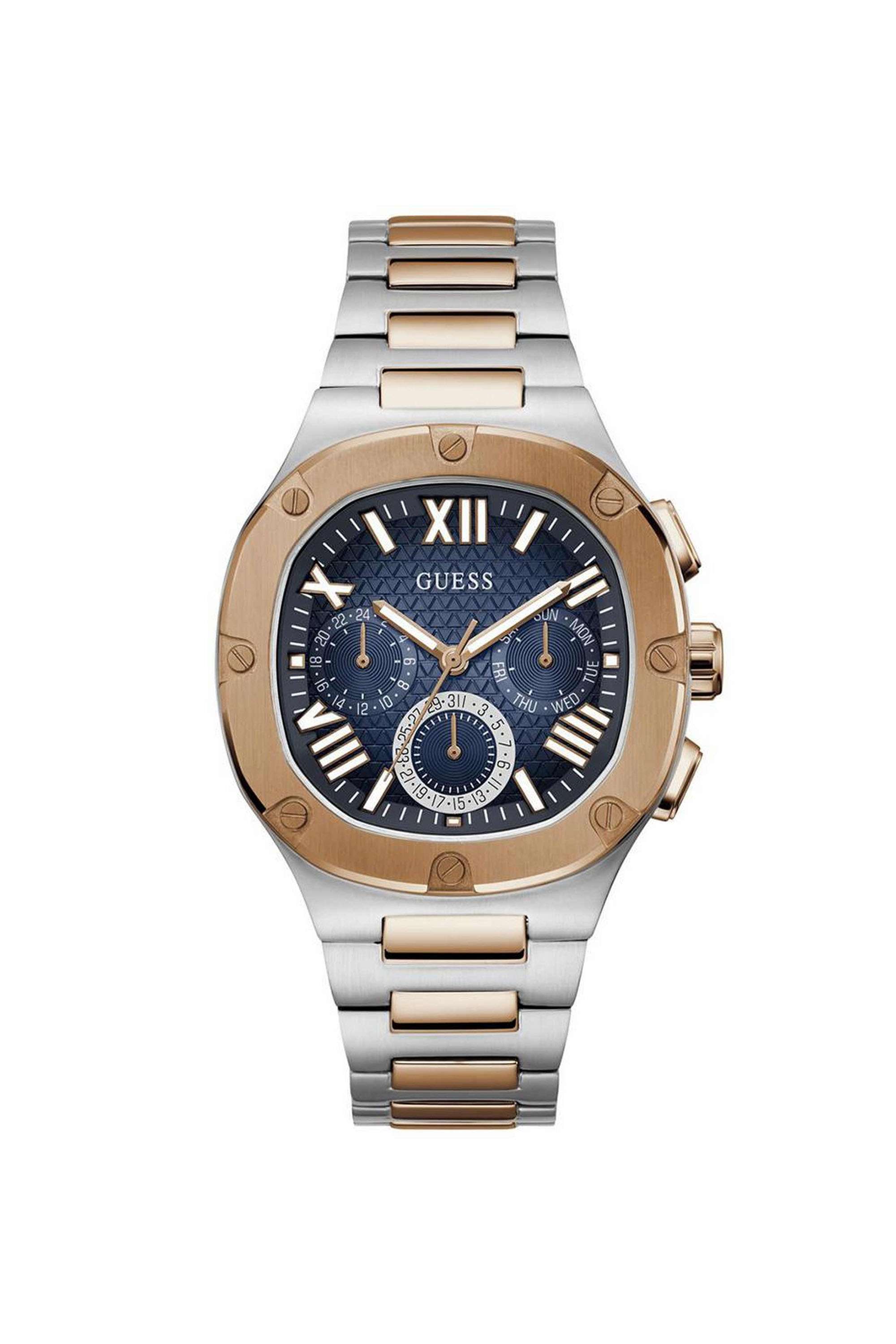 Headline-42-mm-Analogue-Quartz-Watch-For-Men-s---Blue-Dial-with-Two-Tone-Stainless-Steel-Strap-(GW0572G4)