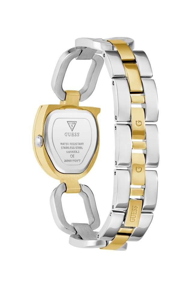 Bejeweled-22.2-mm-Silver-Dial-Stainless-Steel-Analogue-Wrist-Watch-for-Women---GW0683L6