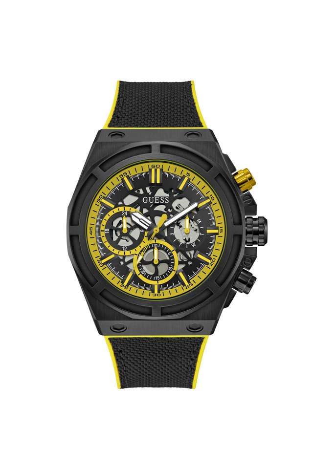 MASTERPIECE-Men-s-Watch-with-Black-case-&-Silicone-Strap---GW0713G2