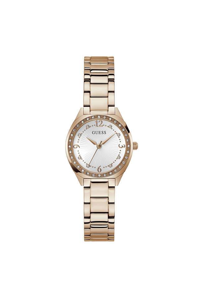Charlotte-30-mm-White-Dial-Stainless-Steel-Analogue-Wrist-Watch-For-Women---GW0795G2