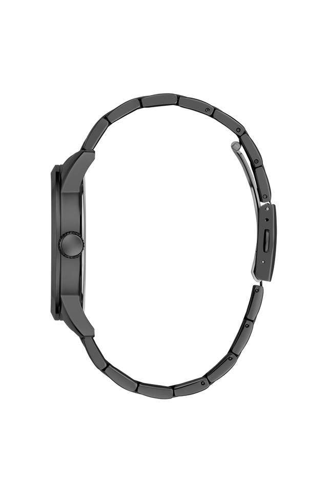 Badge-44-mm-Black-Dial-Stainless-Steel-Analogue-Wrist-Watch-For-Men---GW0769L4