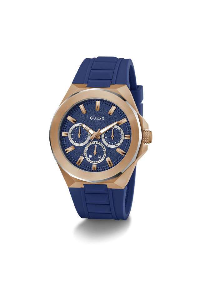 Buy GUESS NoColour Dashboard 46 mm Blue Dial Silicone Analogue