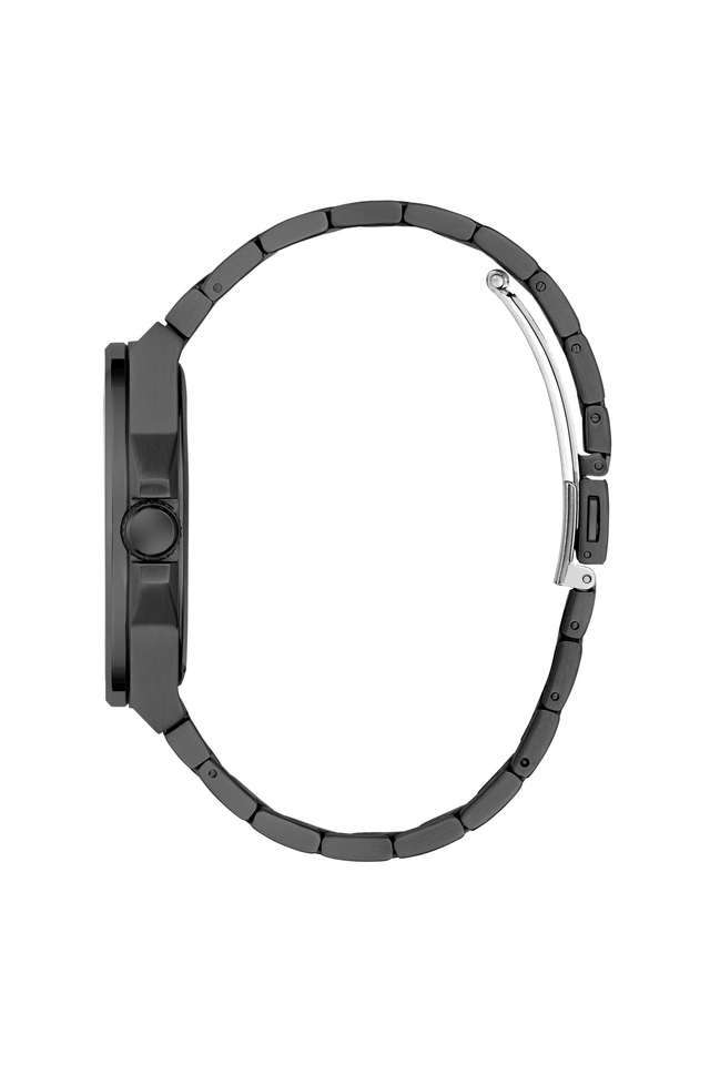 Vinyl-44-mm-Black-Dial-Stainless-Steel-Analogue-Wrist-Watch-For-Men---GW0762L1