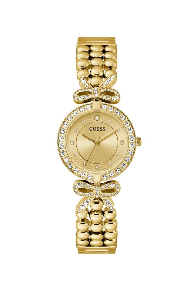 Bejeweled-30-mm-Gold-Dial-Stainless-Steel-Analogue-Wrist-Watch-for-Women---GW0838L2