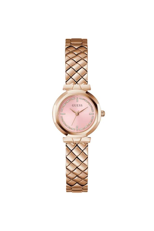 Bejeweled-26-mm-White-Dial-Stainless-Steel-Analogue-Wrist-Watch-for-Women---GW0839L3