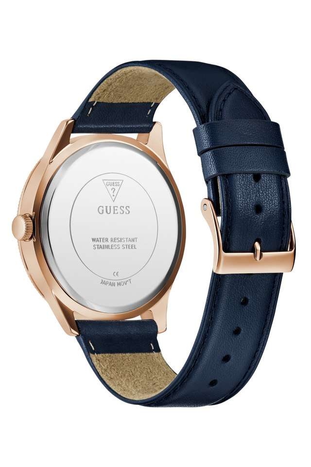 Dress-44-mm-Blue-Dial-Genuine-Leather-Analogue-Wrist-Watch-for-Men---GW0846G2