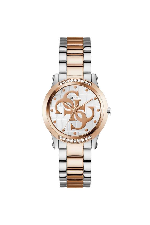 Trend-36-mm-White-Dial-Stainless-Steel-Analogue-Wrist-Watch-for-Women---GW0861L5