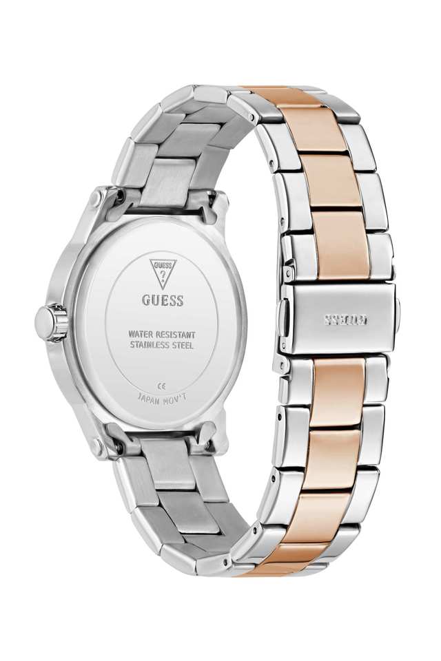 Trend-36-mm-White-Dial-Stainless-Steel-Analogue-Wrist-Watch-for-Women---GW0861L5