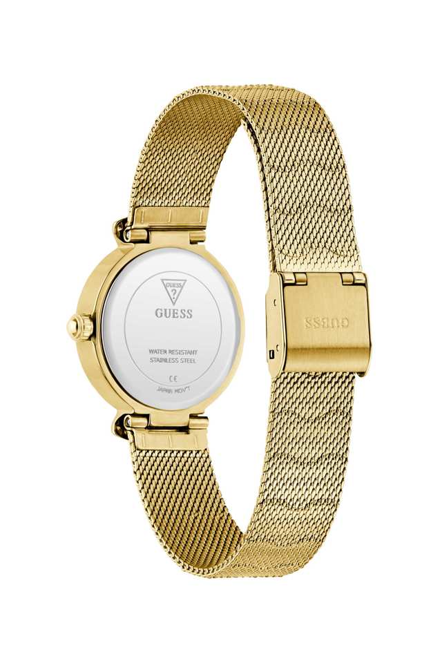 Bejeweled-28-mm-White-Dial-Stainless-Steel-Analogue-Wrist-Watch-for-Women---GW0866L2