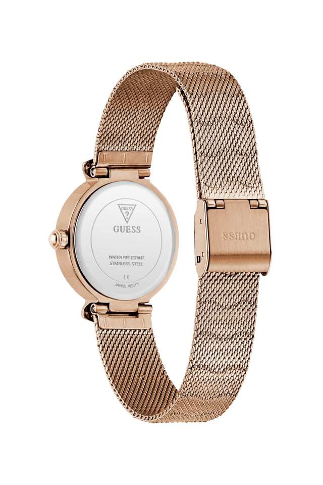 Bejeweled-28-mm-White-Dial-Stainless-Steel-Analogue-Wrist-Watch-for-Women---GW0866L3