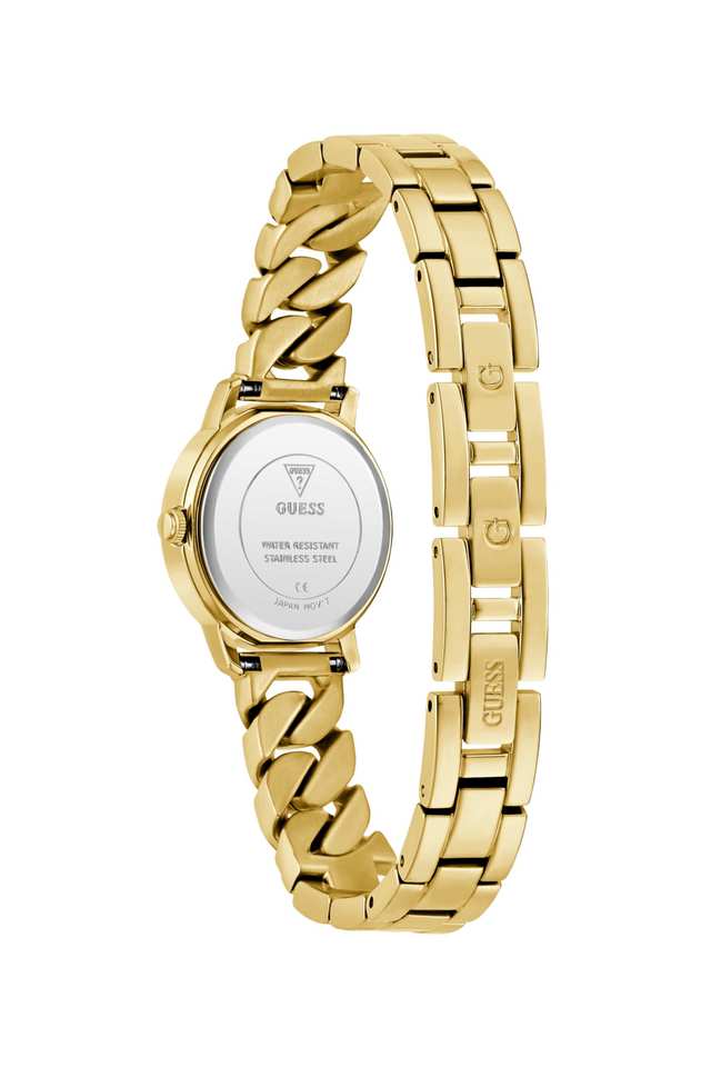 Bejeweled-25-mm-Yellow-Dial-Stainless-Steel-Analogue-Wrist-Watch-for-Women---GW0867L2
