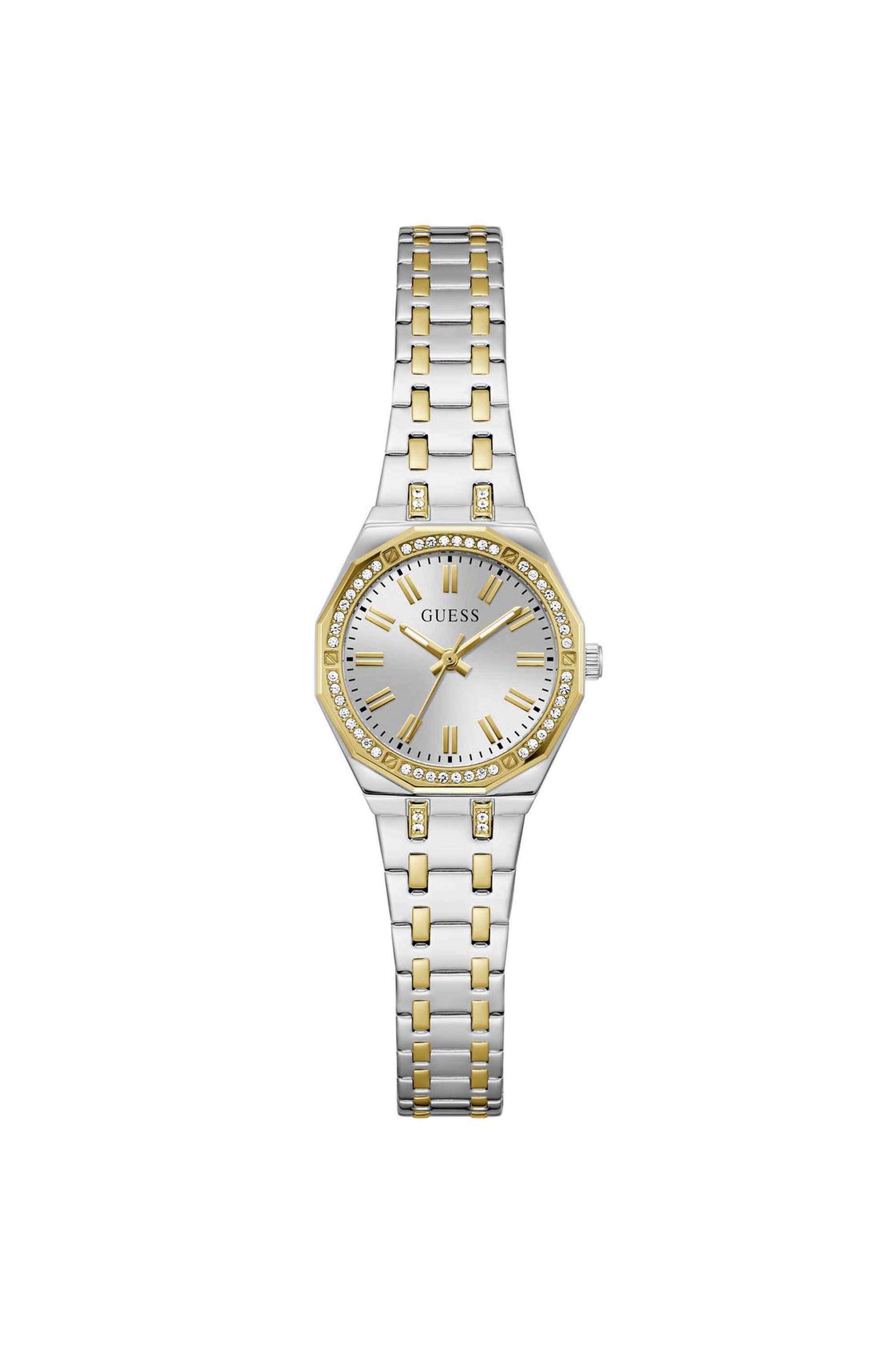 Bejeweled-25-mm-Silver-Dial-Stainless-Steel-Analogue-Watch-For-Women---GW0931L3