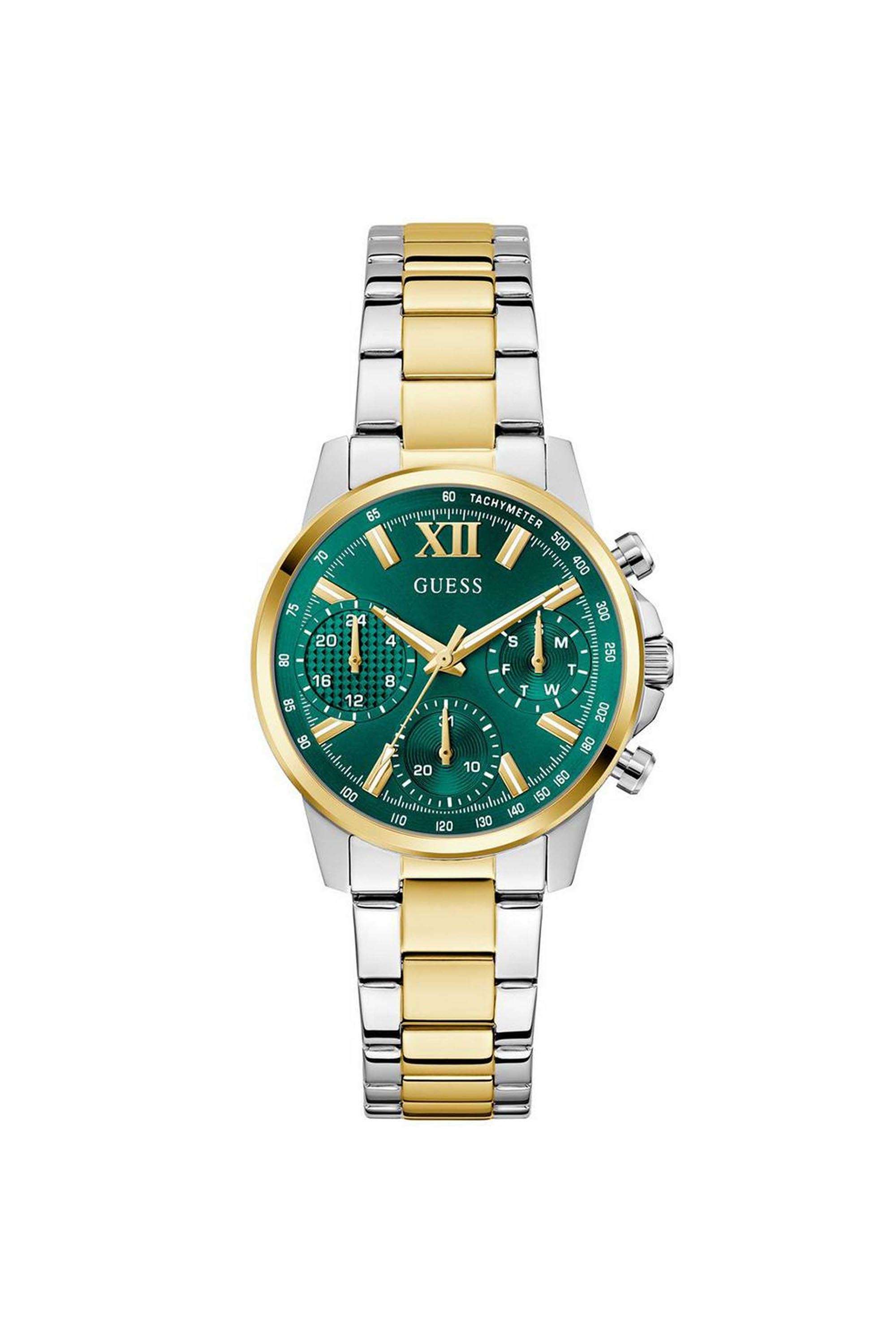 Bailey-Women-s-36-mm-Analog-Quartz-Watch-Green-Dial-with-Two-Toned-Stainless-Steel-Strap-(W0933L7)