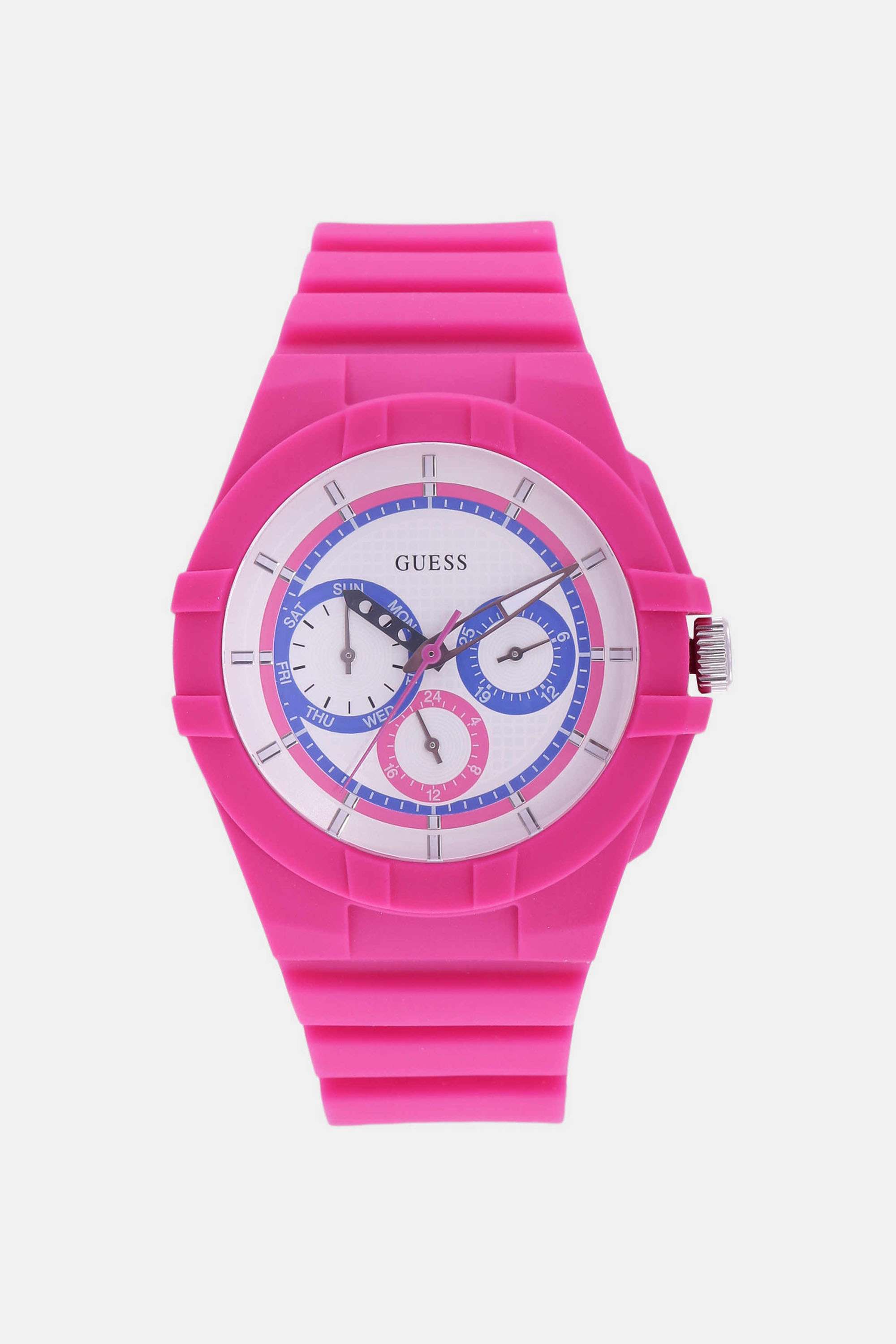 Women-s-30-mm-Analog-Automatic-Watch-White-Dial-with-Pink-Synthetic-Leather-Strap-(W0942L3)