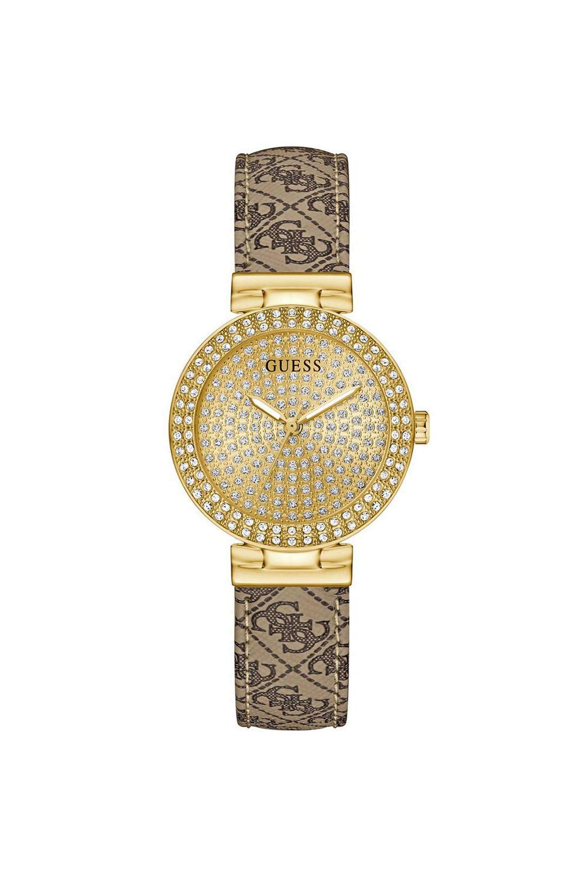 Ivy-Women-s-32-mm-Analog-Quartz-Watch-Champagne-Dial-with-Beige-Leather-Strap-(W0943L2)
