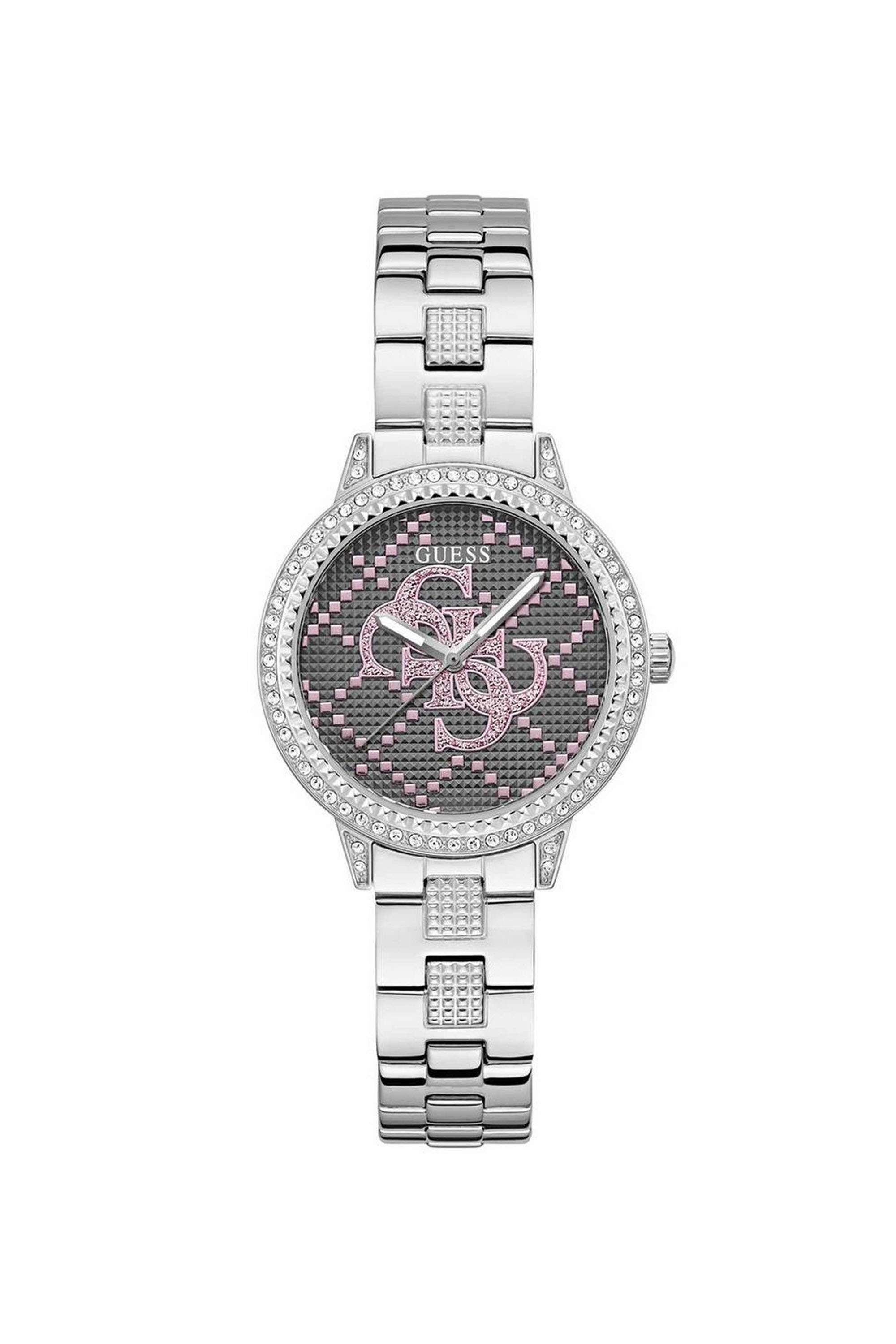G-Lace-34-mm-Analogue-Quartz-Watch-For-Women-s---Silver-Dial-with-Silver-Stainless-Steel-Strap-(GW0944L1)