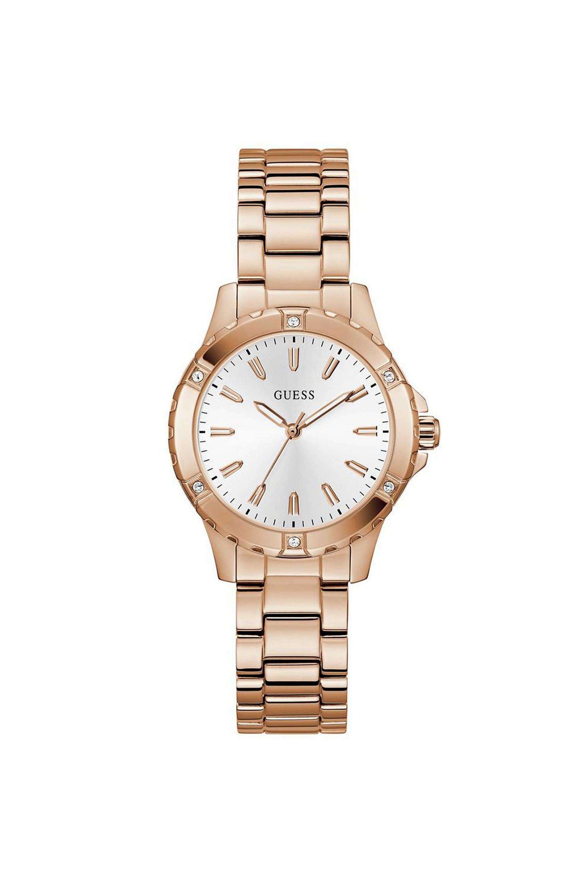 Mist-Women-s-35-mm-Analog-Quartz-Watch-White-Dial-with-Rose-Gold-Stainless-Steel-Strap-(W0948L5)