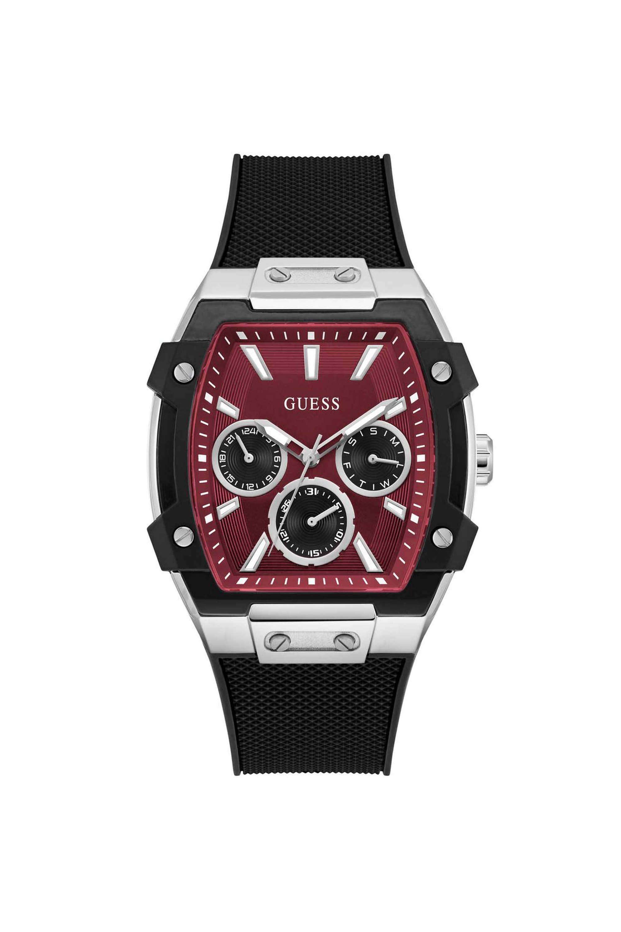 Trend-44-mm-Red-Dial-Silicone-Analogue-Watch-For-Men---GW0956G1