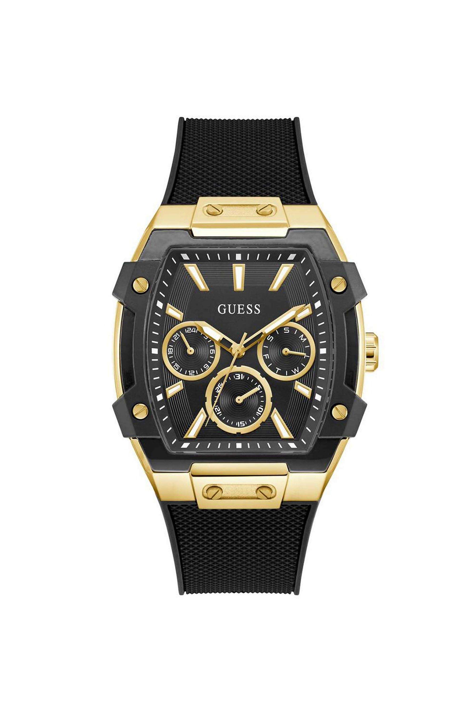 Phoenix-Men-s-44-mm-Analog-Quartz-Watch-Black-Dial-with-Black-Silicone-Strap-(W0956G2)
