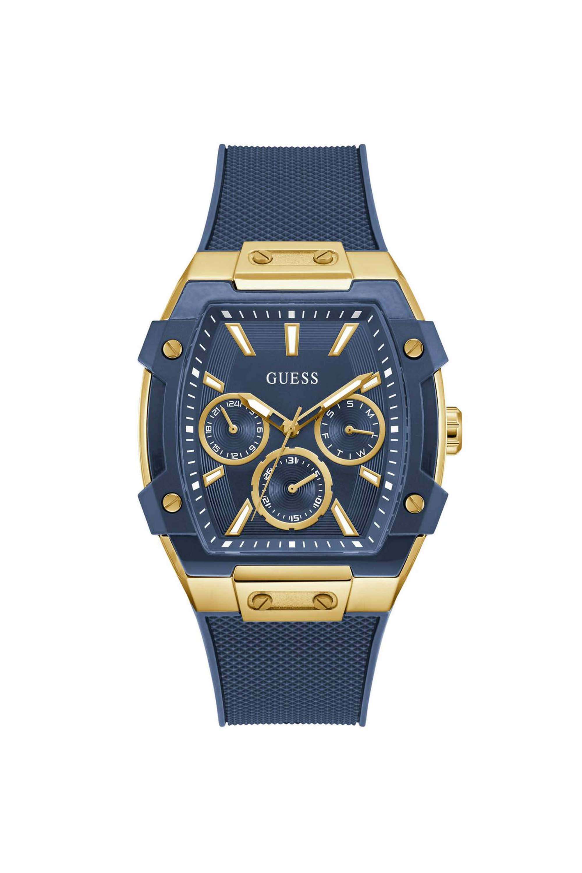 Trend-44-mm-Blue-Dial-Silicone-Analogue-Watch-For-Men---GW0956G5