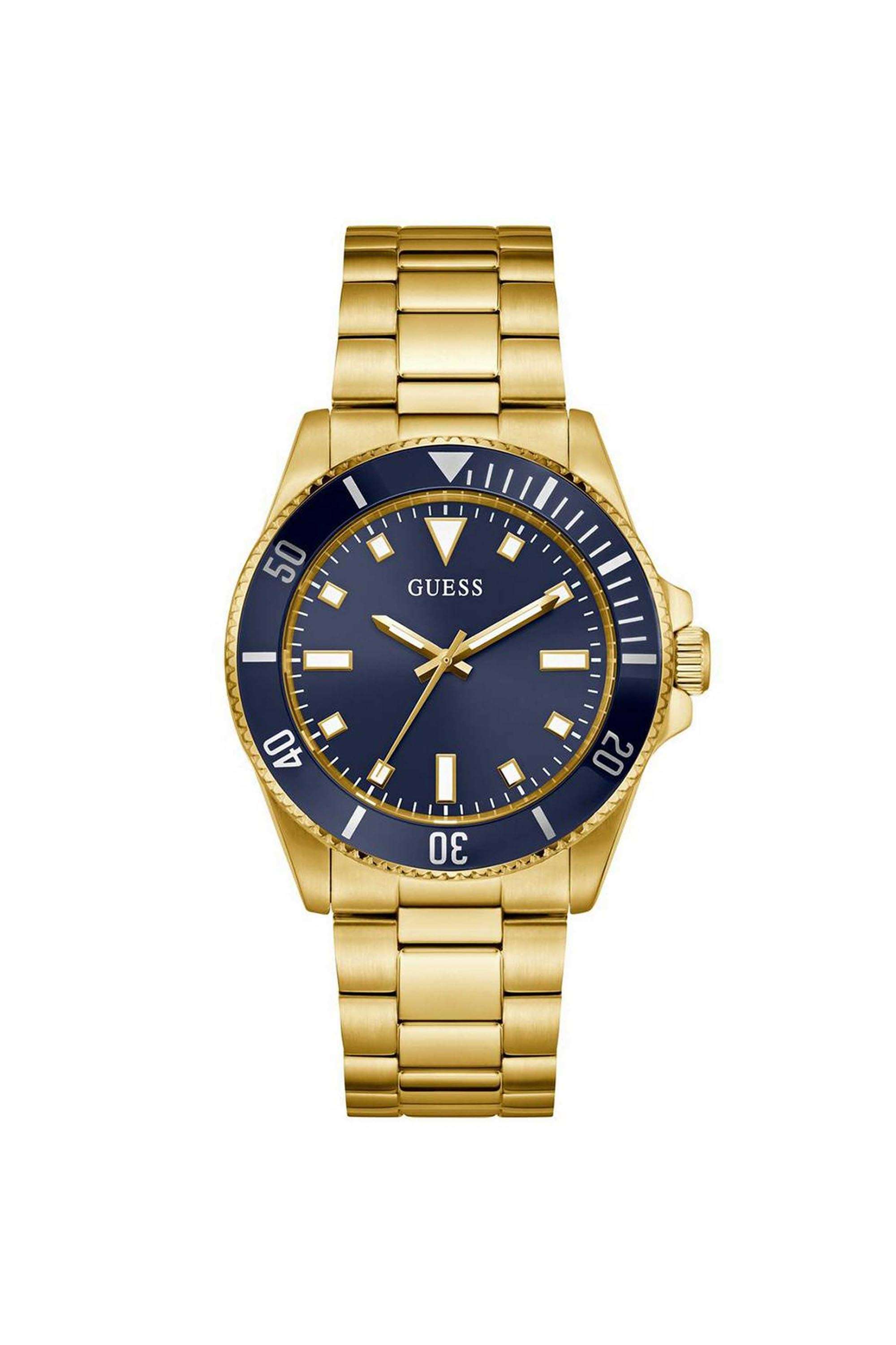 Cliff-Men-s-41-mm-Analog-Quartz-Watch-Blue-Dial-with-Gold-Stainless-Steel-Strap-(W0968G2)