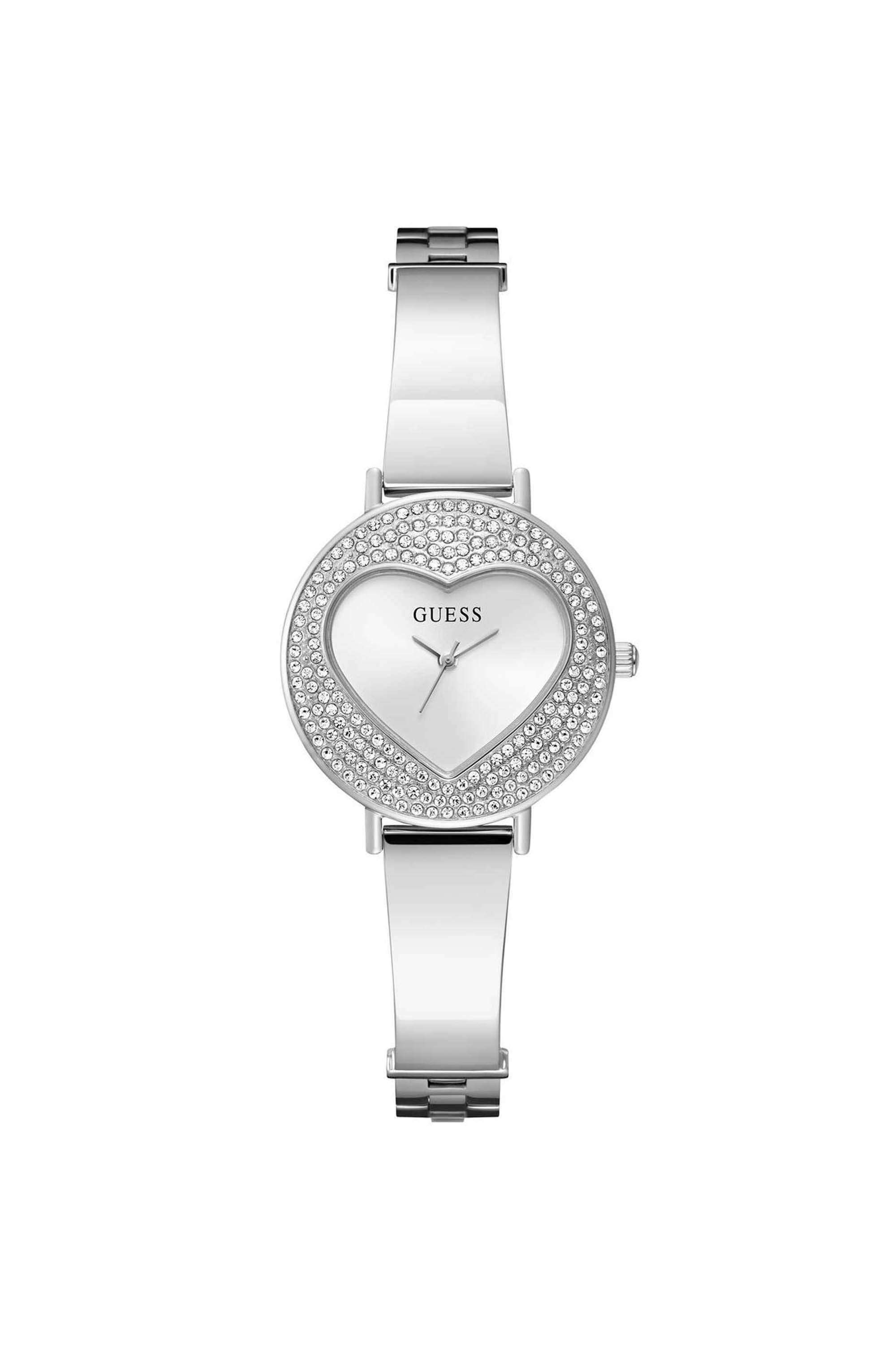 Bejeweled-30-mm-White-Dial-Stainless-Steel-Analogue-Watch-For-Women---GW0991L1
