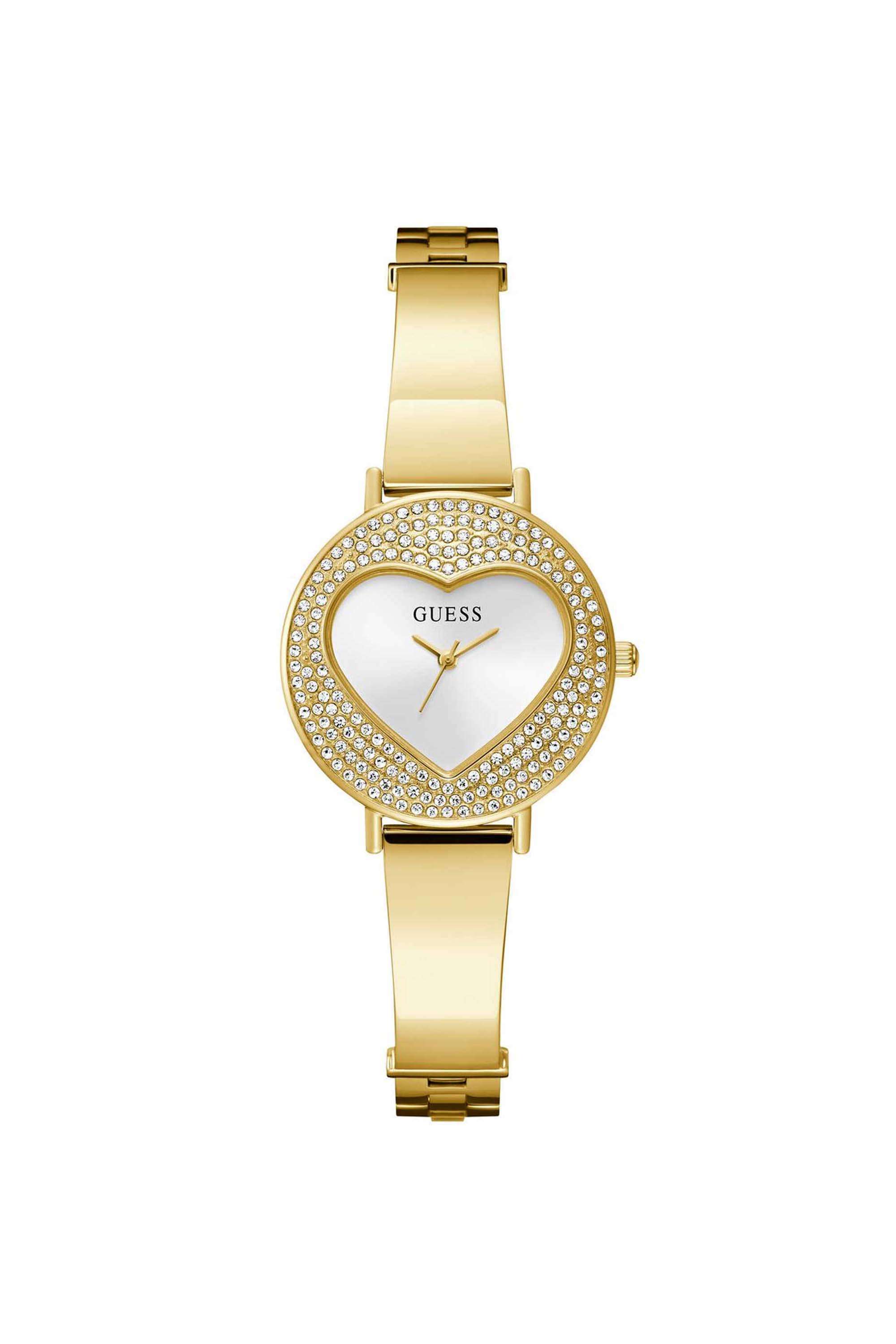 Bejeweled-30-mm-White-Dial-Stainless-Steel-Analogue-Watch-For-Women---GW0991L2