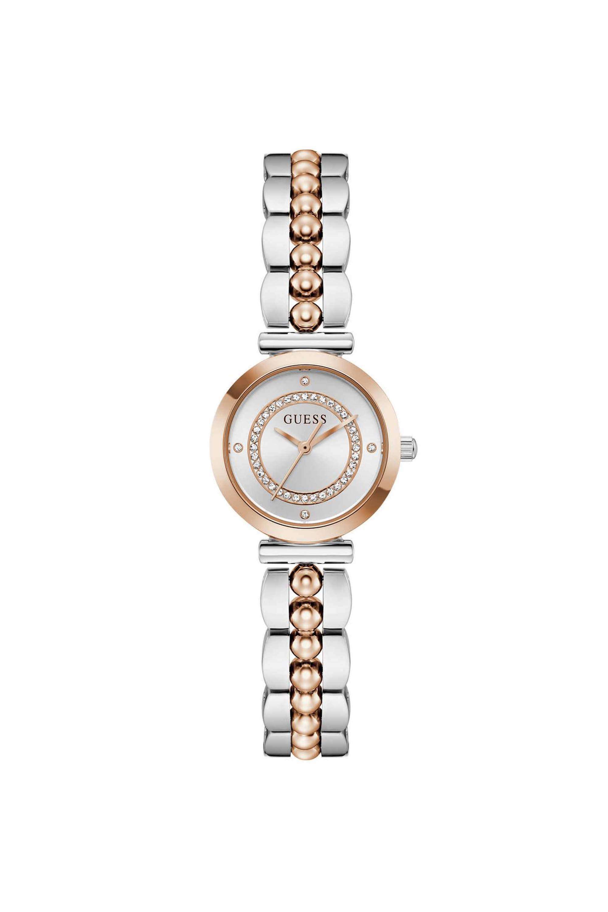 Bejeweled-26-mm-Silver-Dial-Stainless-Steel-Analogue-Watch-For-Women---GW0994L5