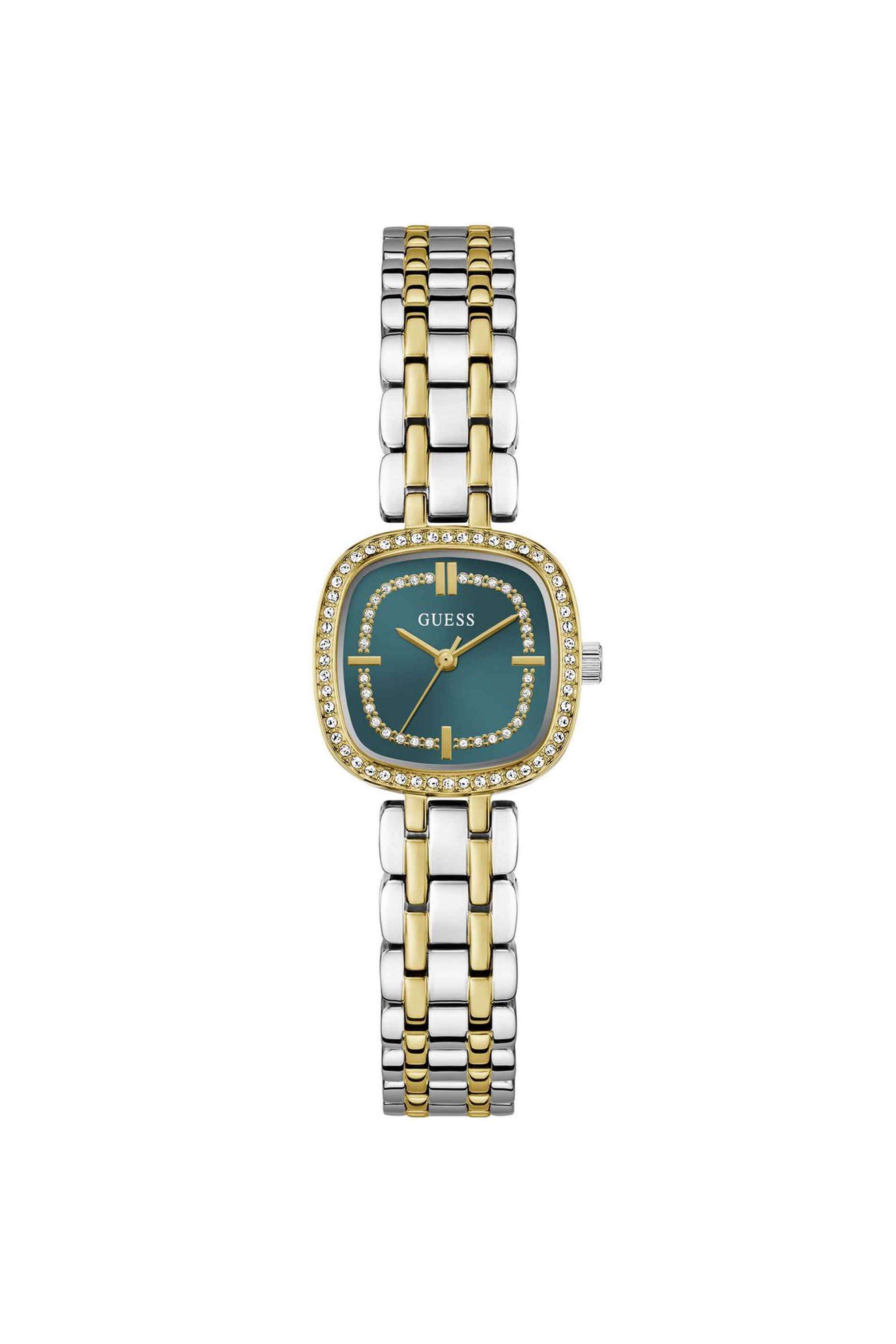 Bejeweled-25-mm-Green-Dial-Stainless-Steel-Analogue-Watch-For-Women---GW1018L6