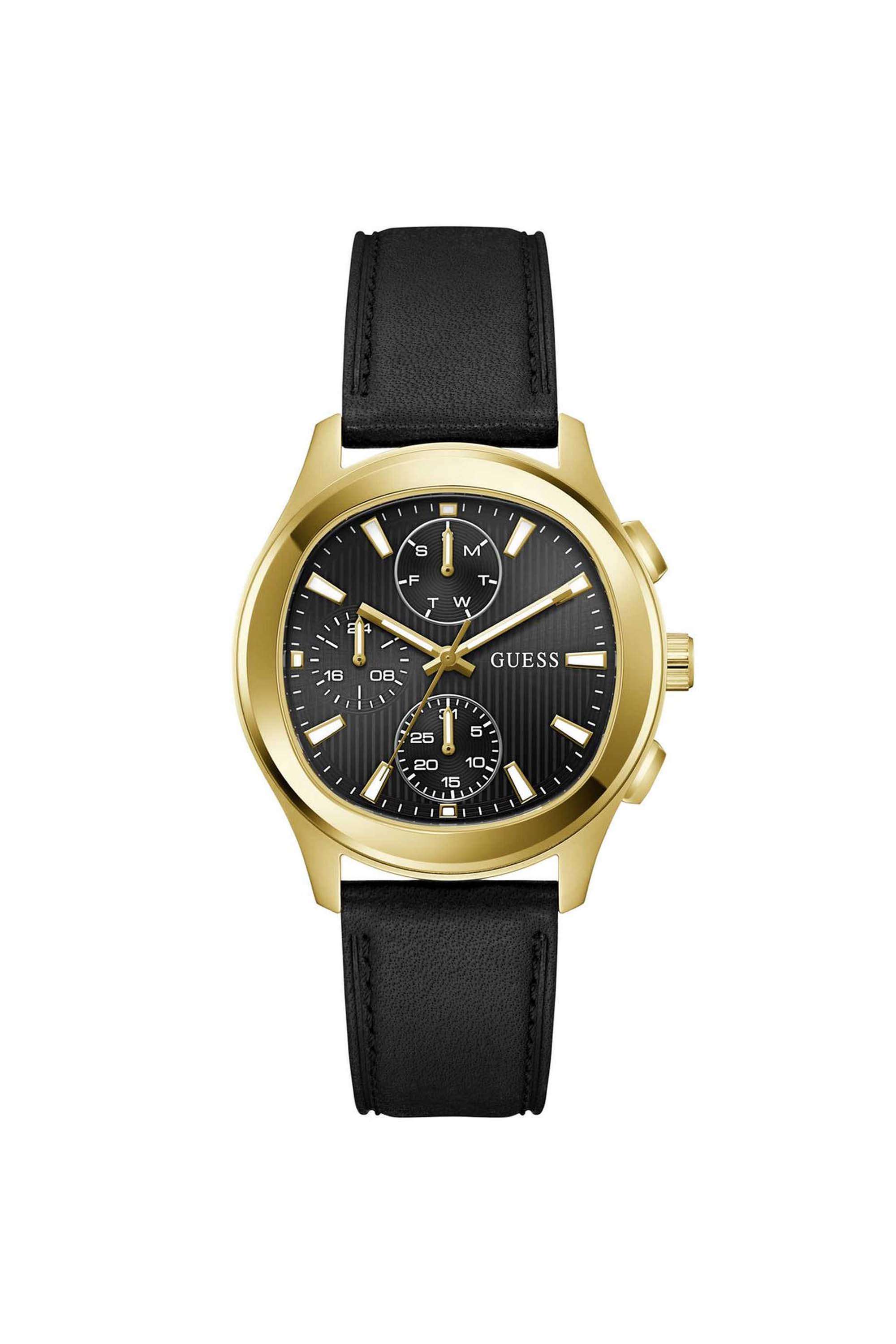 Dress-40-mm-Black-Dial-Leather-Analogue-Watch-For-Men---GW1049G2