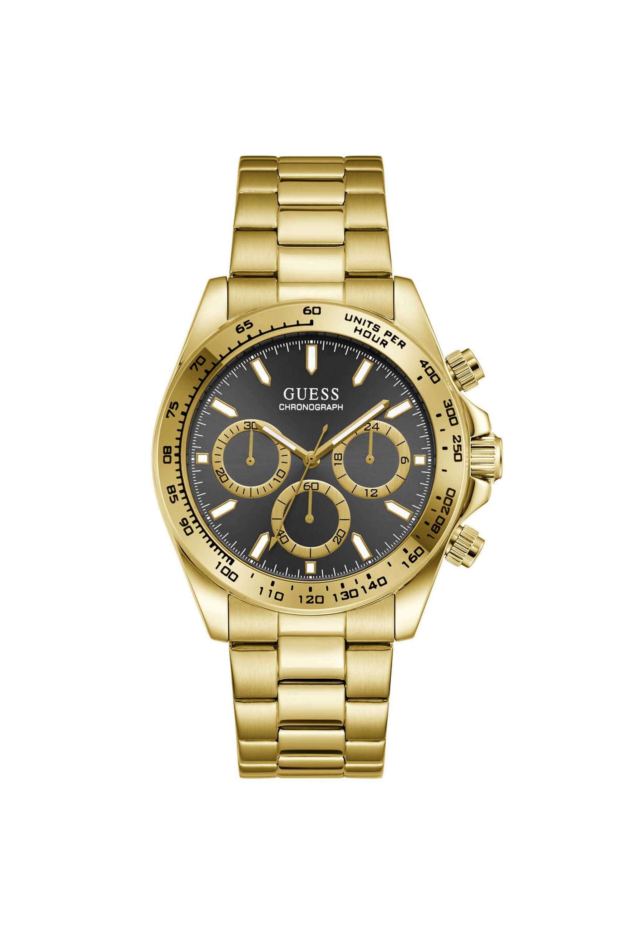 Sport-42-mm-Black-Dial-Stainless-Steel-Chronograph-Watch-For-Men---GW1058G2