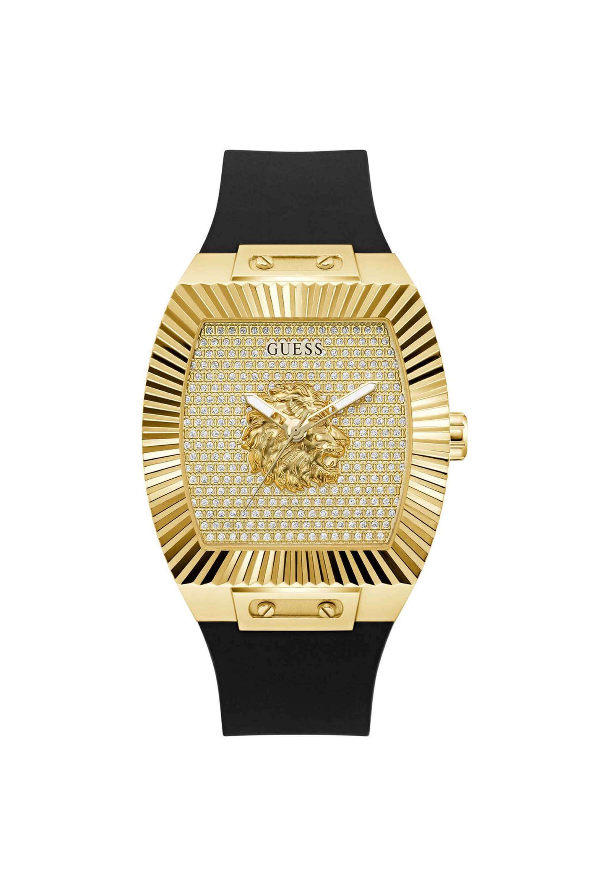 Trend-43-mm-Yellow-Dial-Silicone-Analogue-Watch-For-Men---GW1066G2