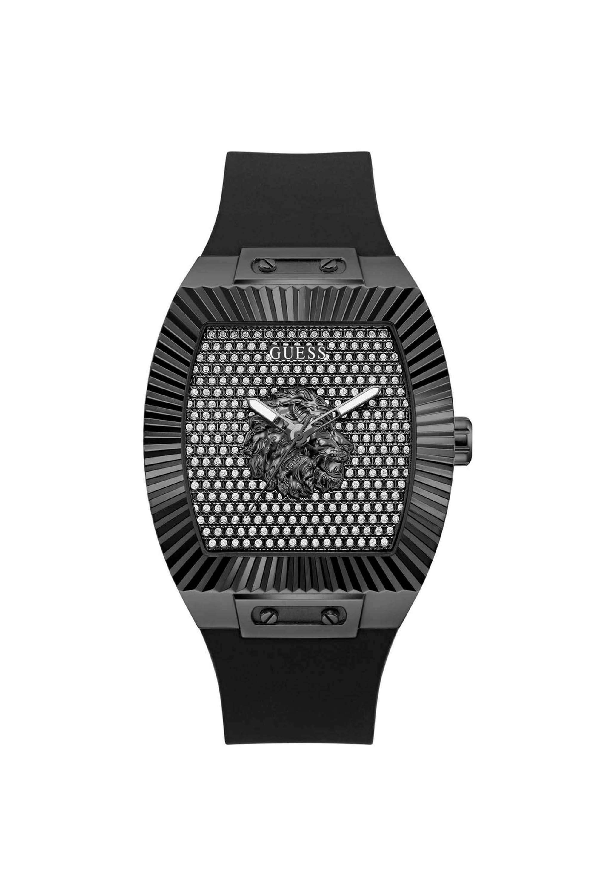 Trend-43-mm-Black-Dial-Silicone-Analogue-Watch-For-Men---GW1066G3