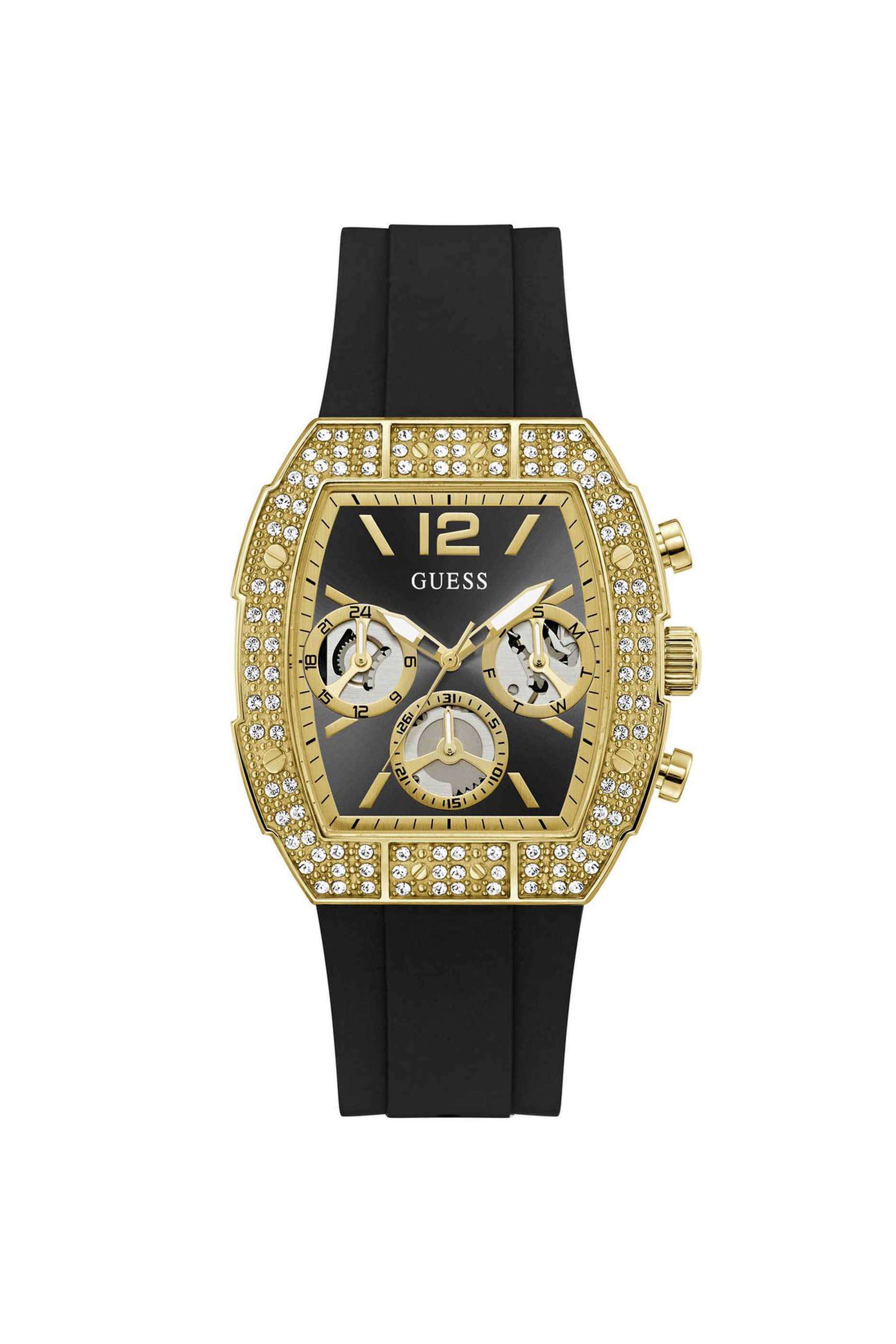 Trend-41-mm-Black-Dial-Silicone-Analogue-Watch-For-Men---GW1069G2